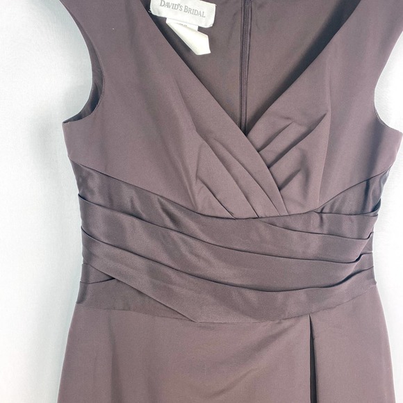 David's Bridal Bridesmaid Dress F12723 Purple 12 - Picture 4 of 8